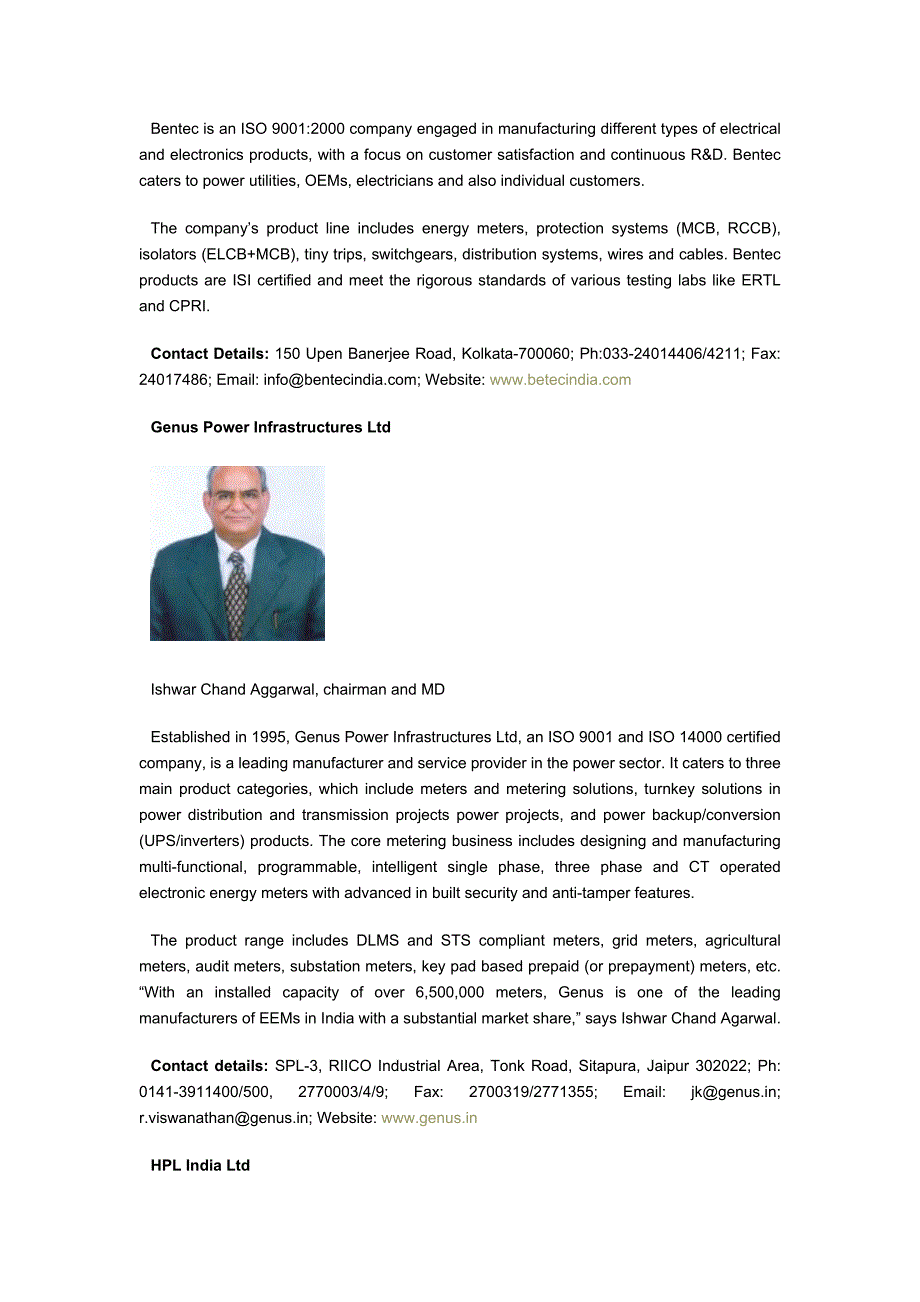 主要电表生产商-印度_第3页