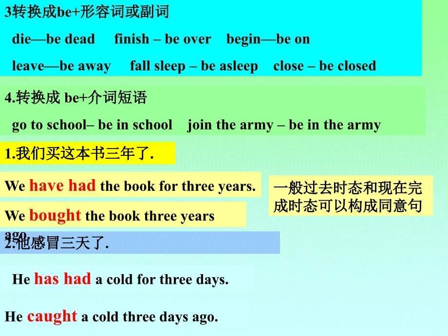 现在完成时态是中考的必考时态,由于现在完成时态既涉及到过去,_第5页