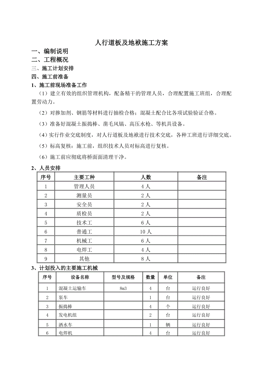 人行道板及地袱施工方案(最终)_第1页