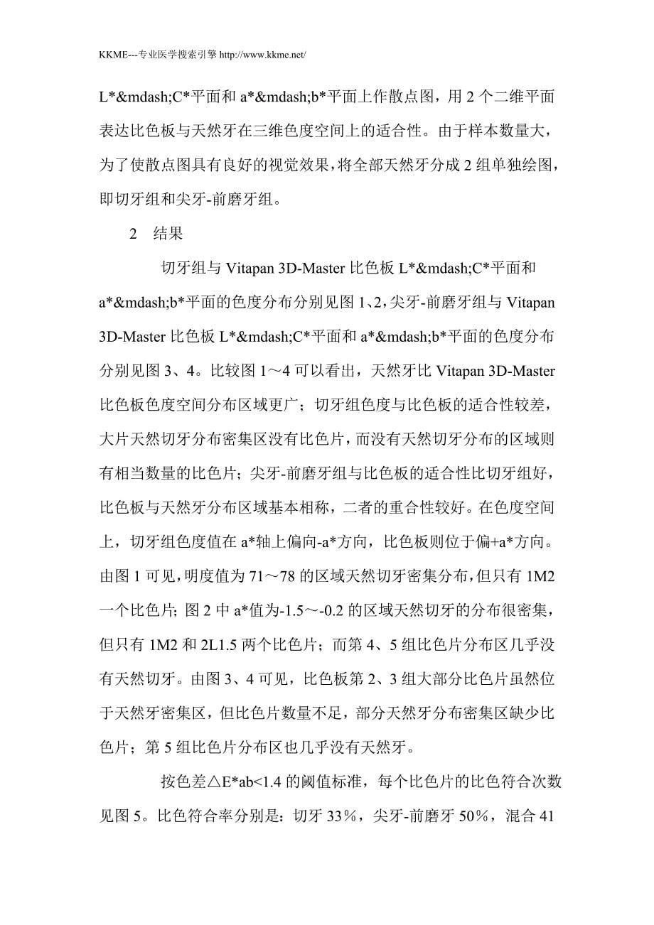 Vitapan 3D-Master比色板与南京地区人群天然牙色度空间的比较_第5页