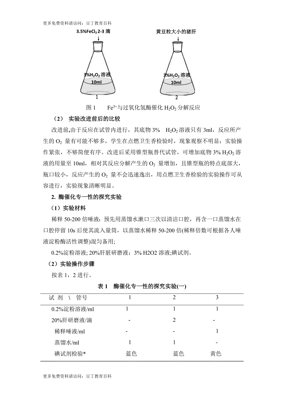 酶催化特性探究实验的设计与改进_第2页