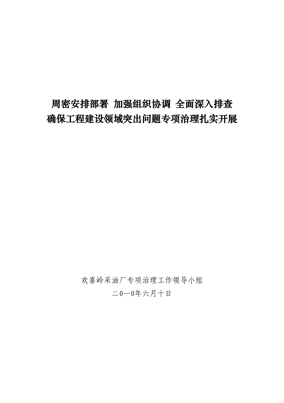 专项治理汇报公司经验介绍_第1页