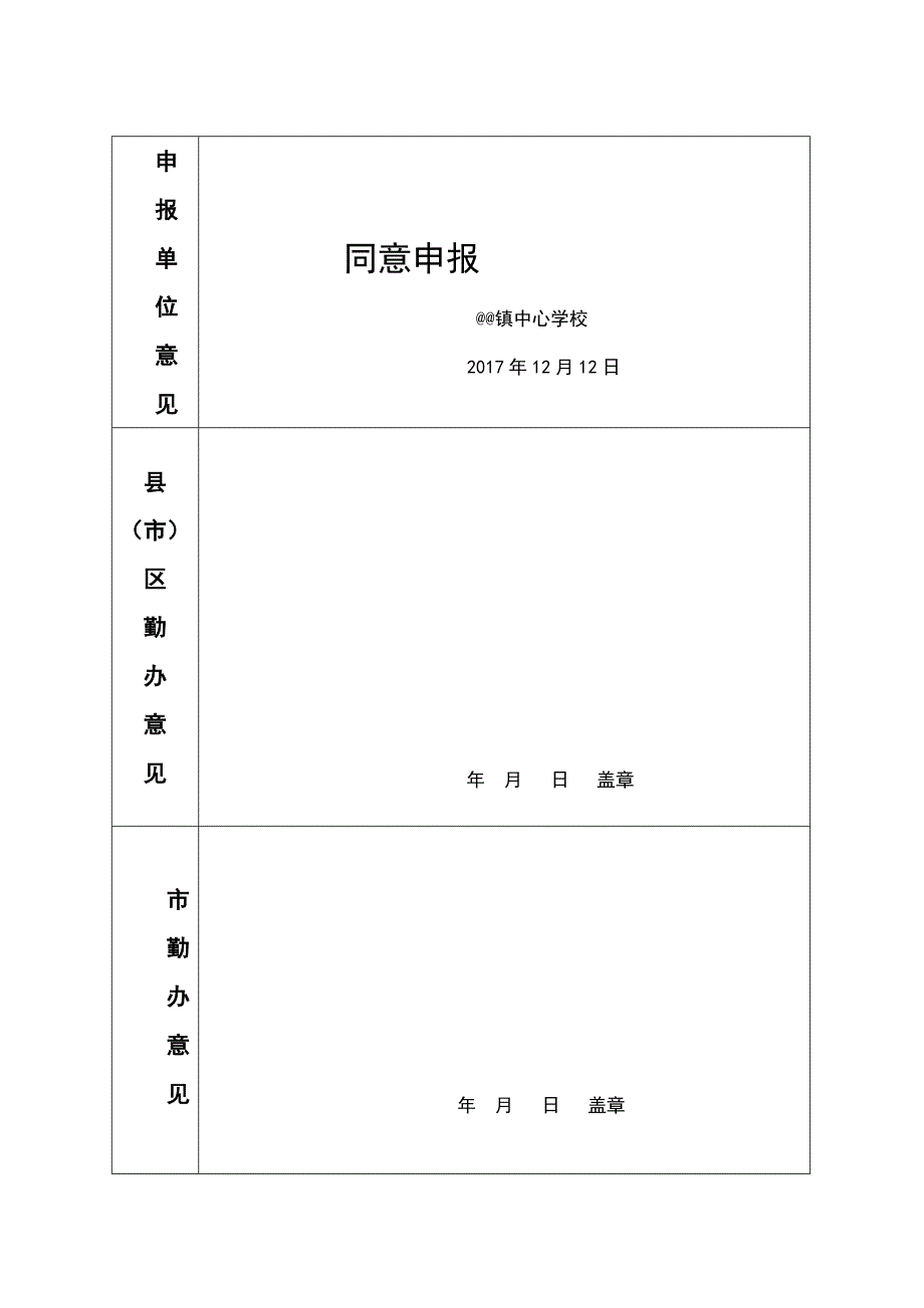 市中小学“四个创建”单位申报、审批表_第2页