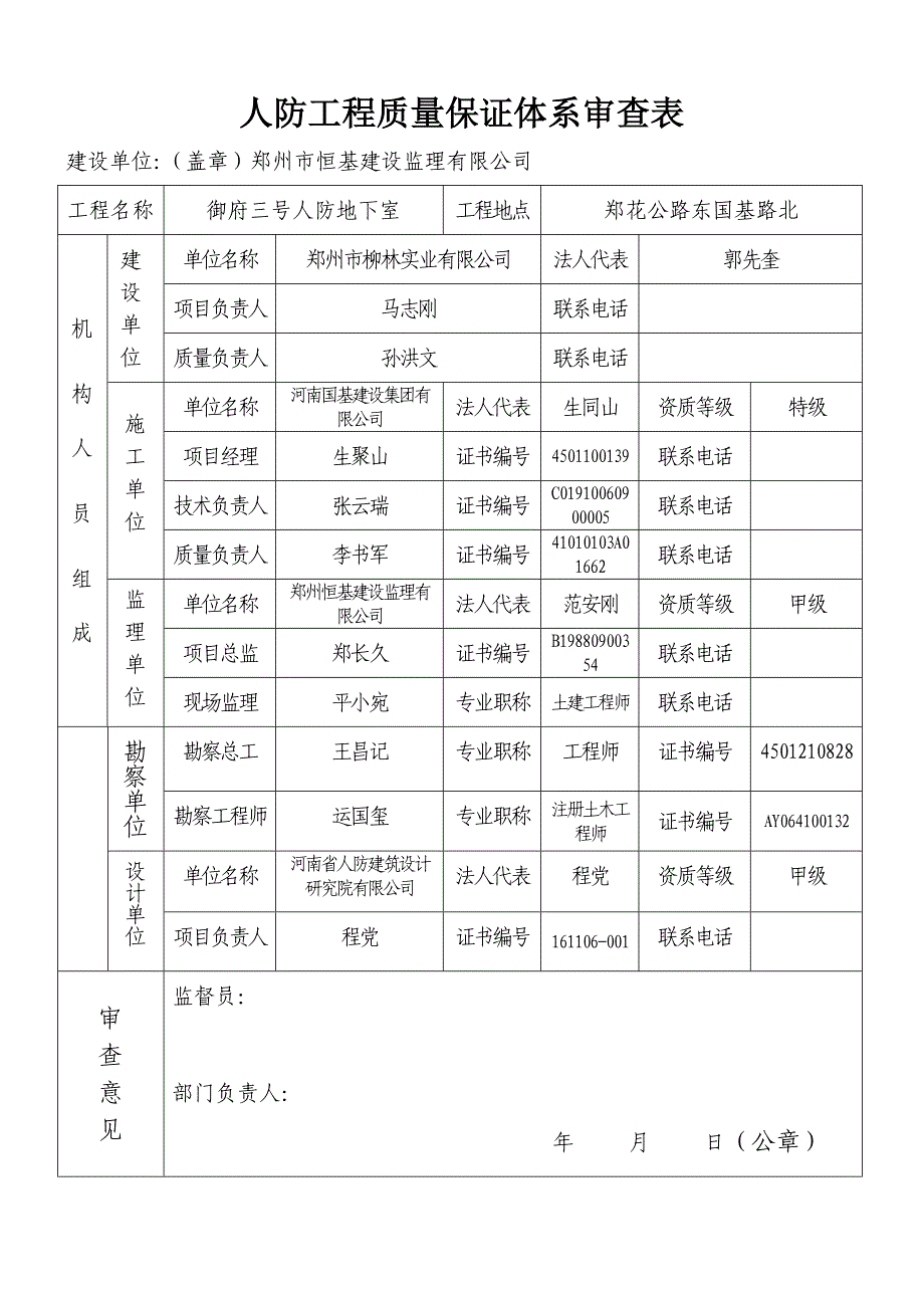 01人防工程质量保证体系审查表_第2页