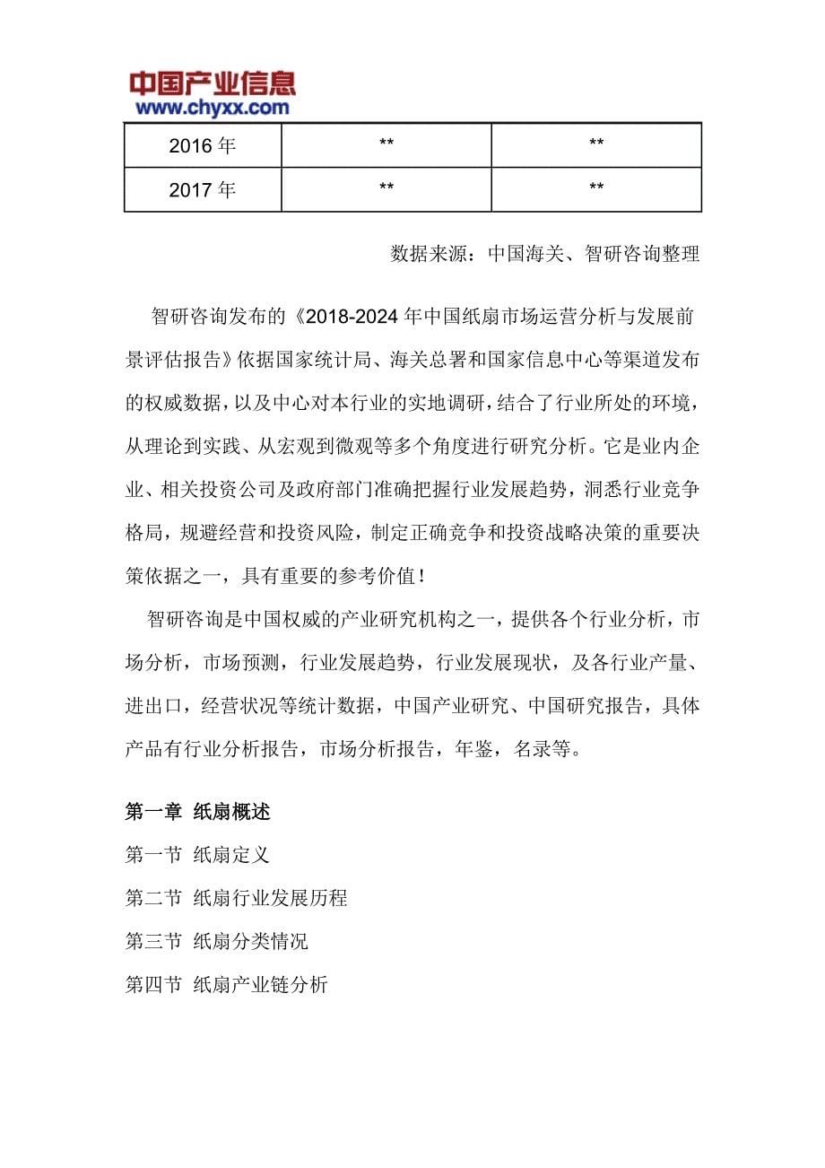 2018-2024年中国纸扇市场发展前景分析研究报告(目录)_第5页