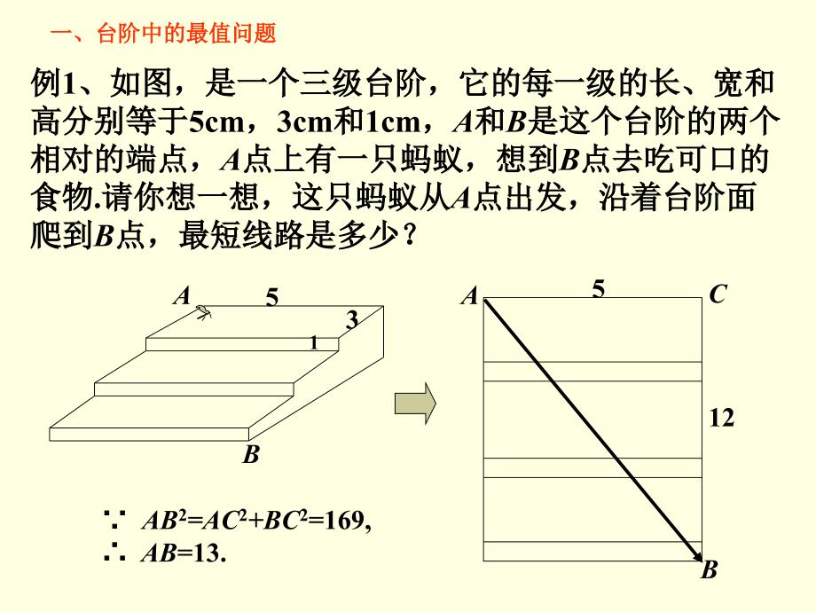 用勾股定理求几何体中的最短路线长_第2页