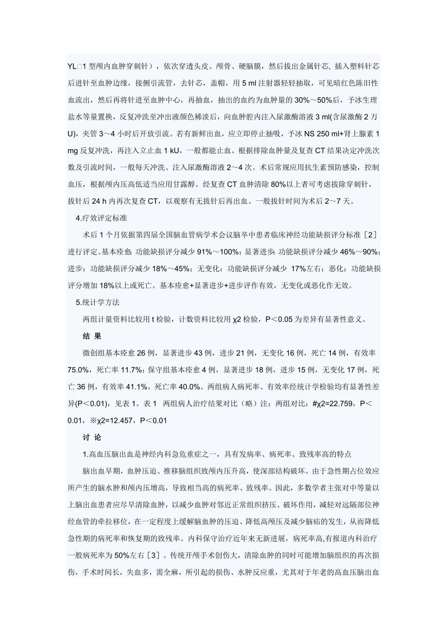 颅内血肿微创清除术治疗高血压脑出血的疗效分析_第2页