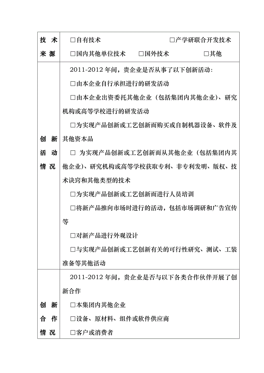 企业创新能力提升调研表与提纲 2_第3页