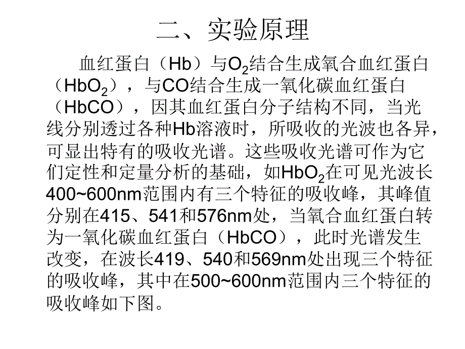 实验二 血红蛋白及其衍生物的吸收光谱及_第3页