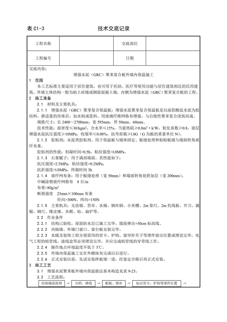 019_增强水泥(GRC)聚苯复合板外墙内保温施工工艺_第1页