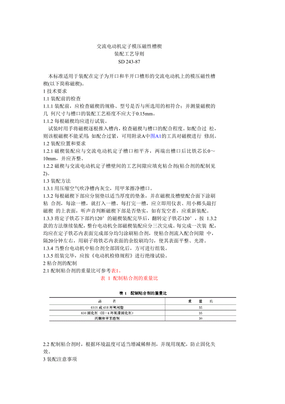 交流电动机定子模压磁性槽楔装配工艺导则_第1页