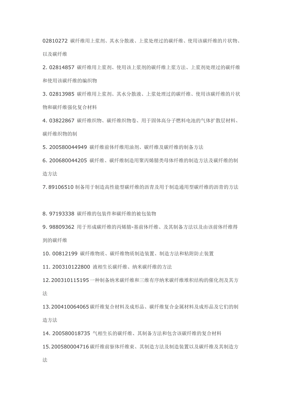 碳纤维制造方法及其相关应用技术_第1页