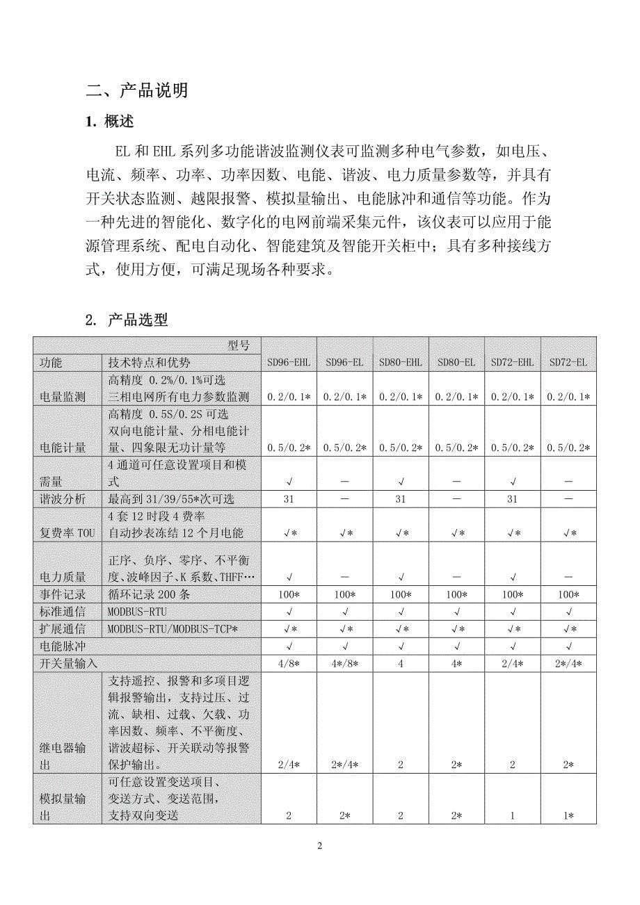 SDXXEHL(EL)系列多功能谐波表_第5页