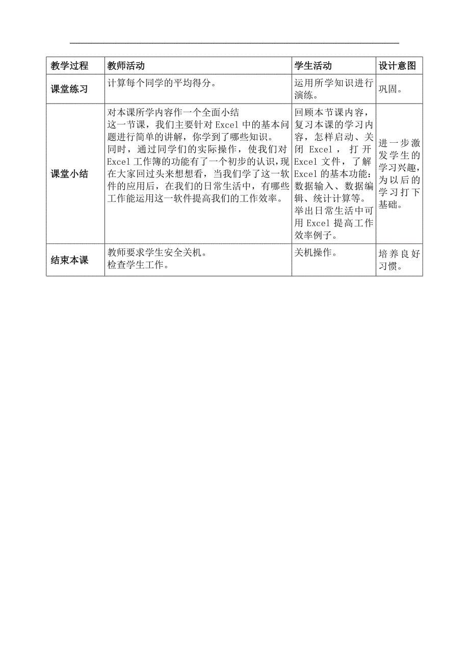 Excel电子表格的初步运用_第5页