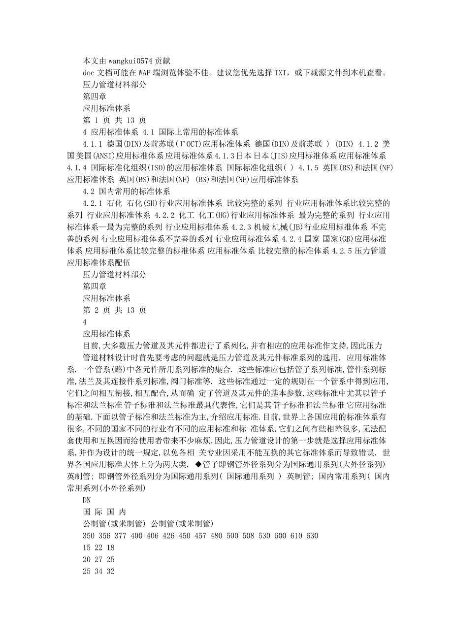 压力管道培训之材料4应用标准体系_第1页