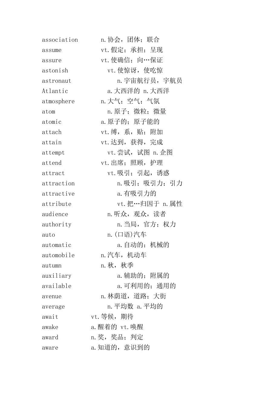 英语专业四级词汇(新大纲)_第5页