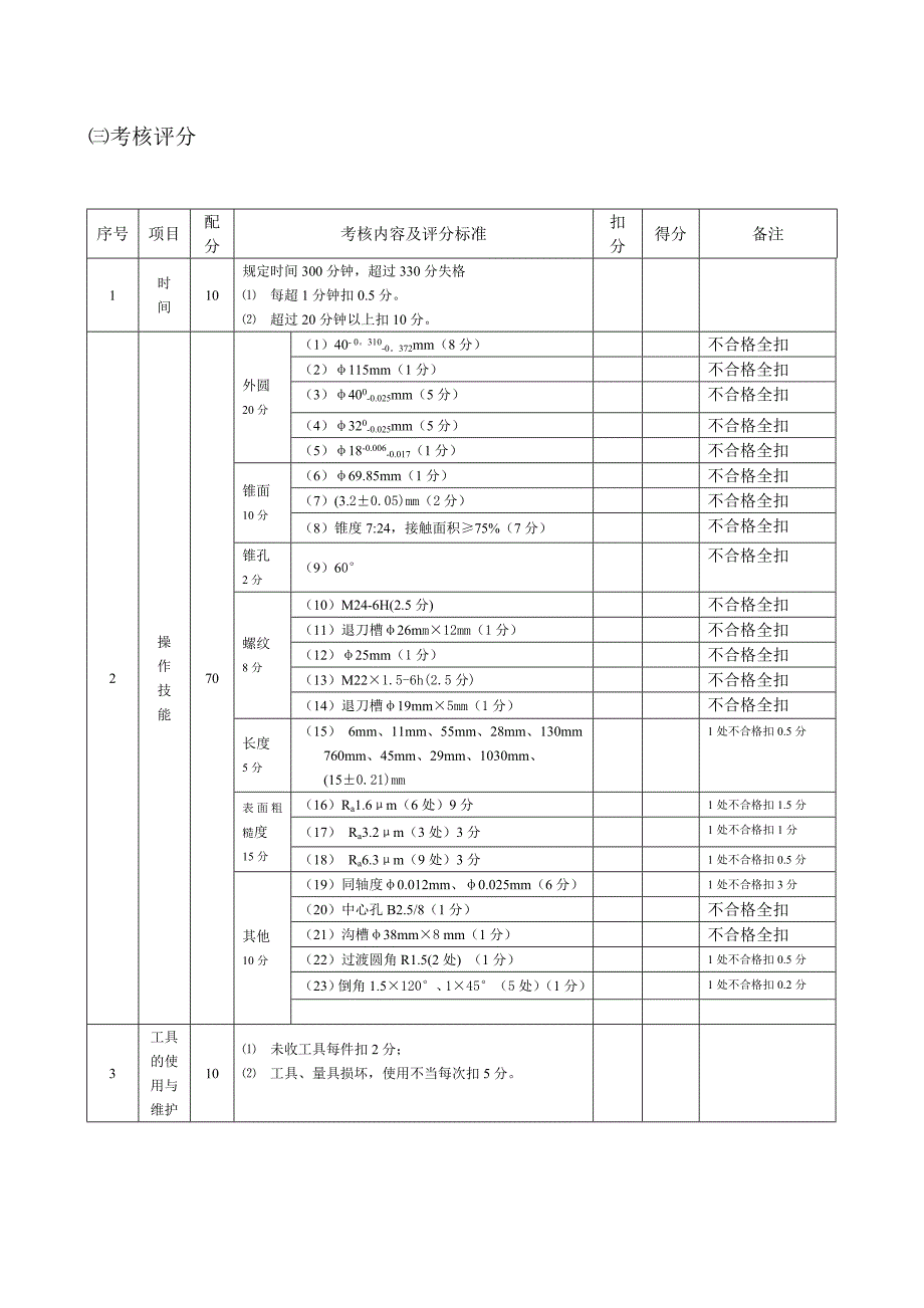 车工技师技能鉴定考核试卷c_第3页