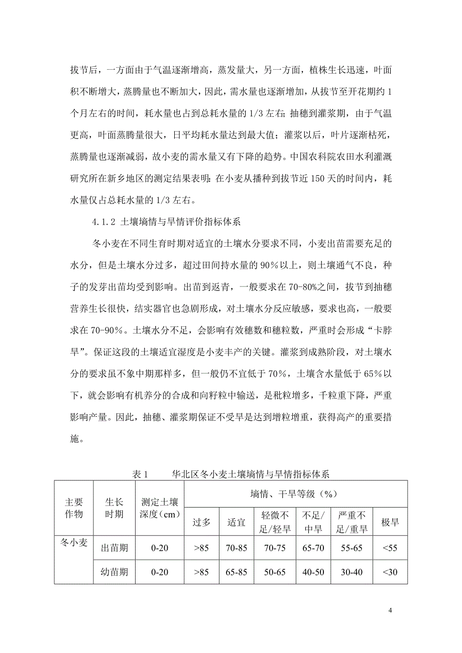 华北区主要农作物土壤墒情与旱情_第4页