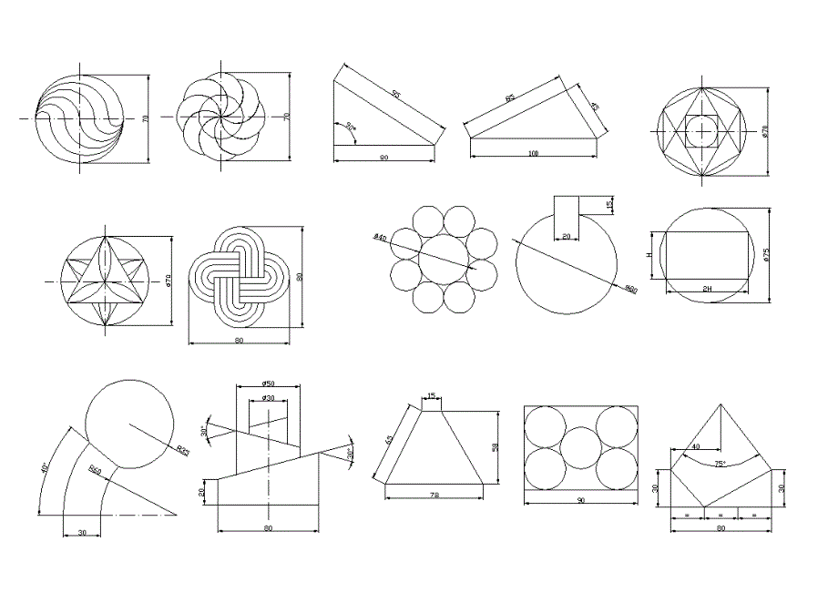 cad练习图纸_第3页