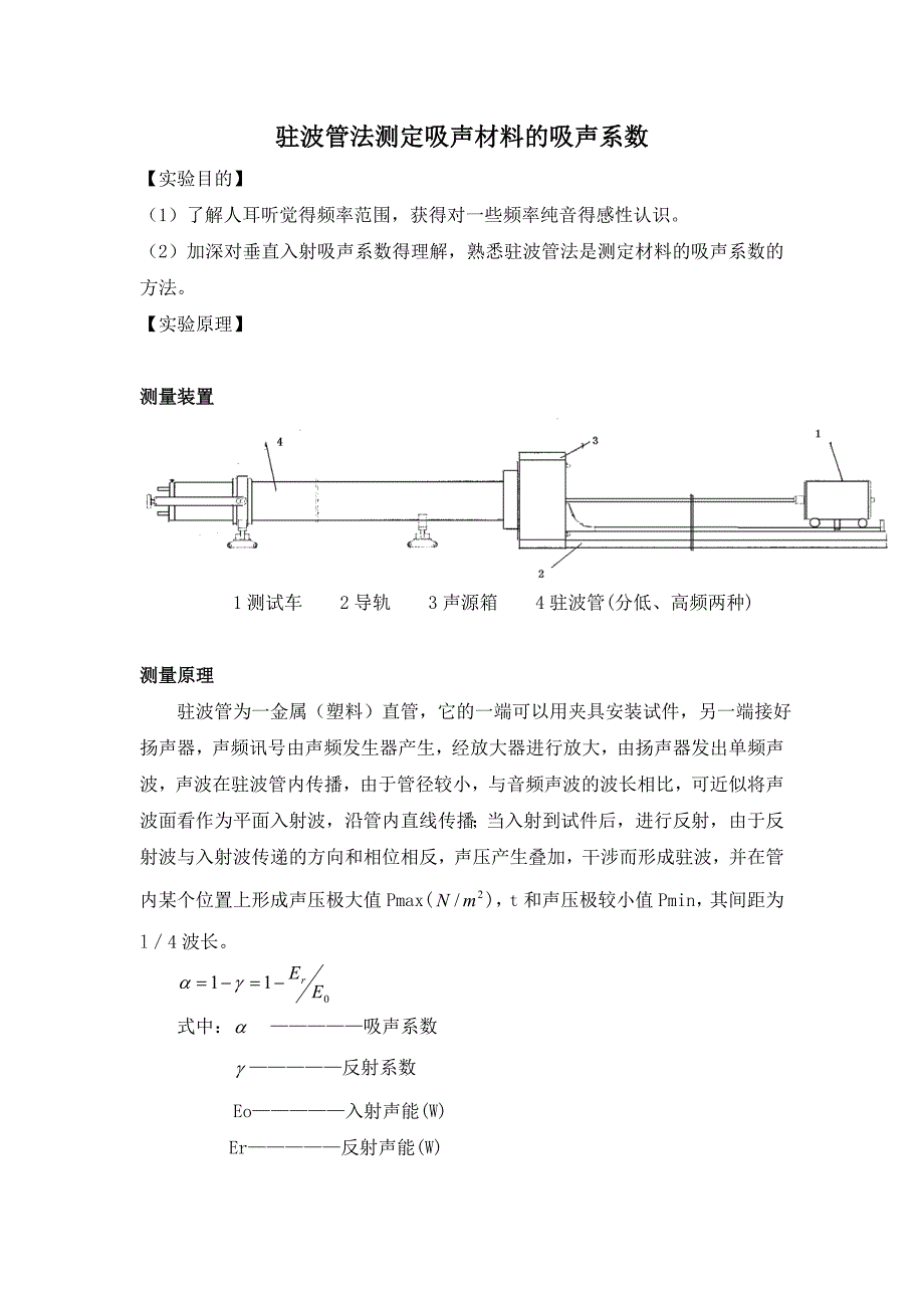 驻波管法测定吸声材料的吸声系数1_第1页