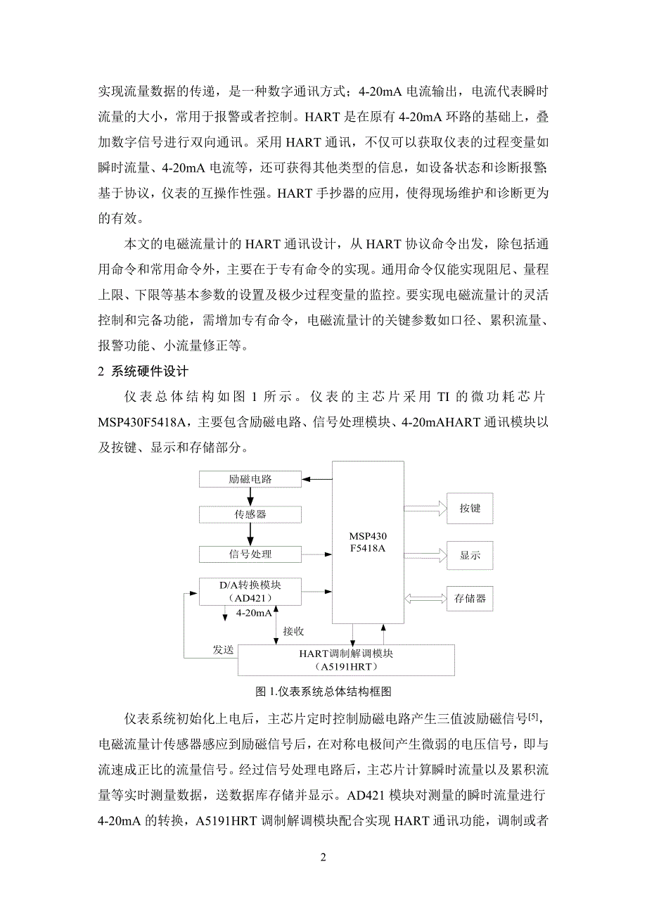 电磁流量计的HART通信设计_第2页