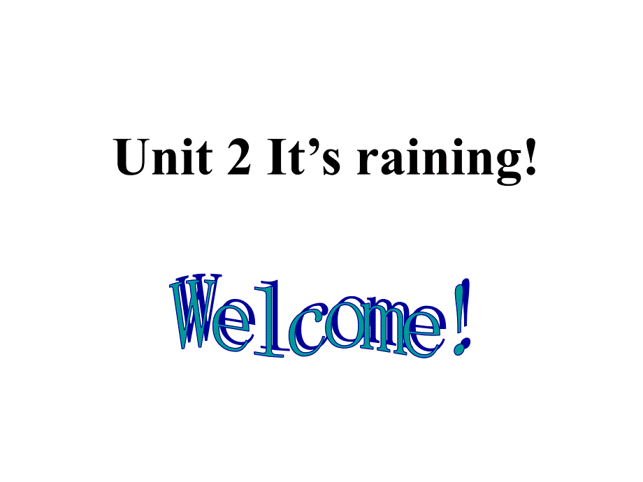 鲁教版英语七上《unit 2 it’s raining》课件之三_第1页