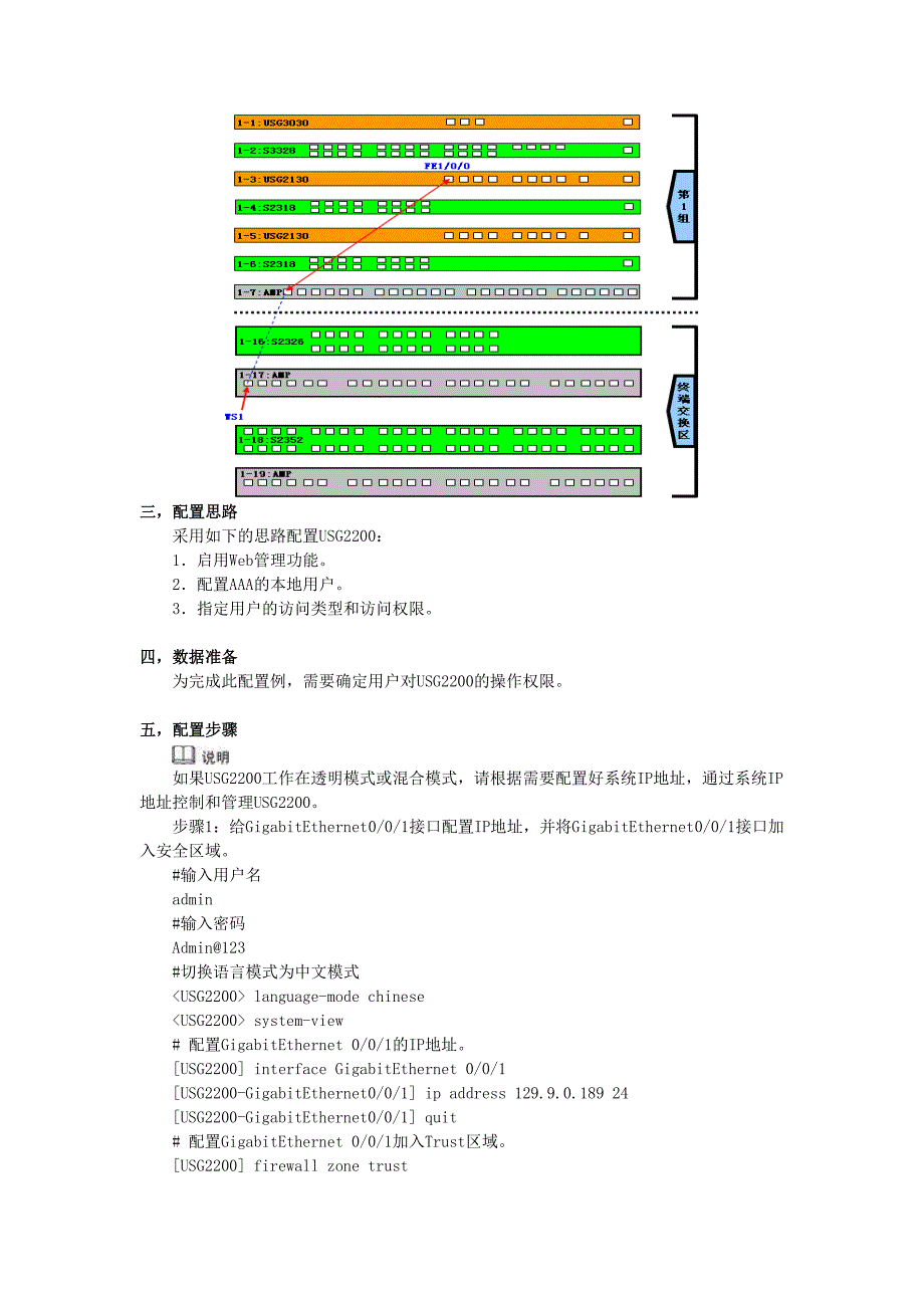 实验一 配置防火墙web管理实验指导书_第2页