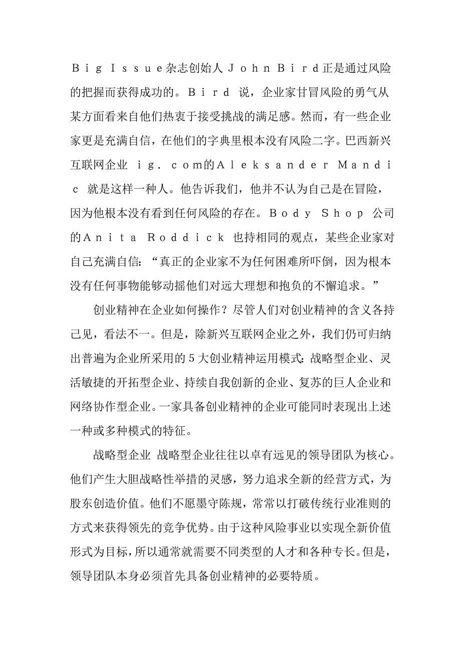 创业精神是成功企业的气质_第5页