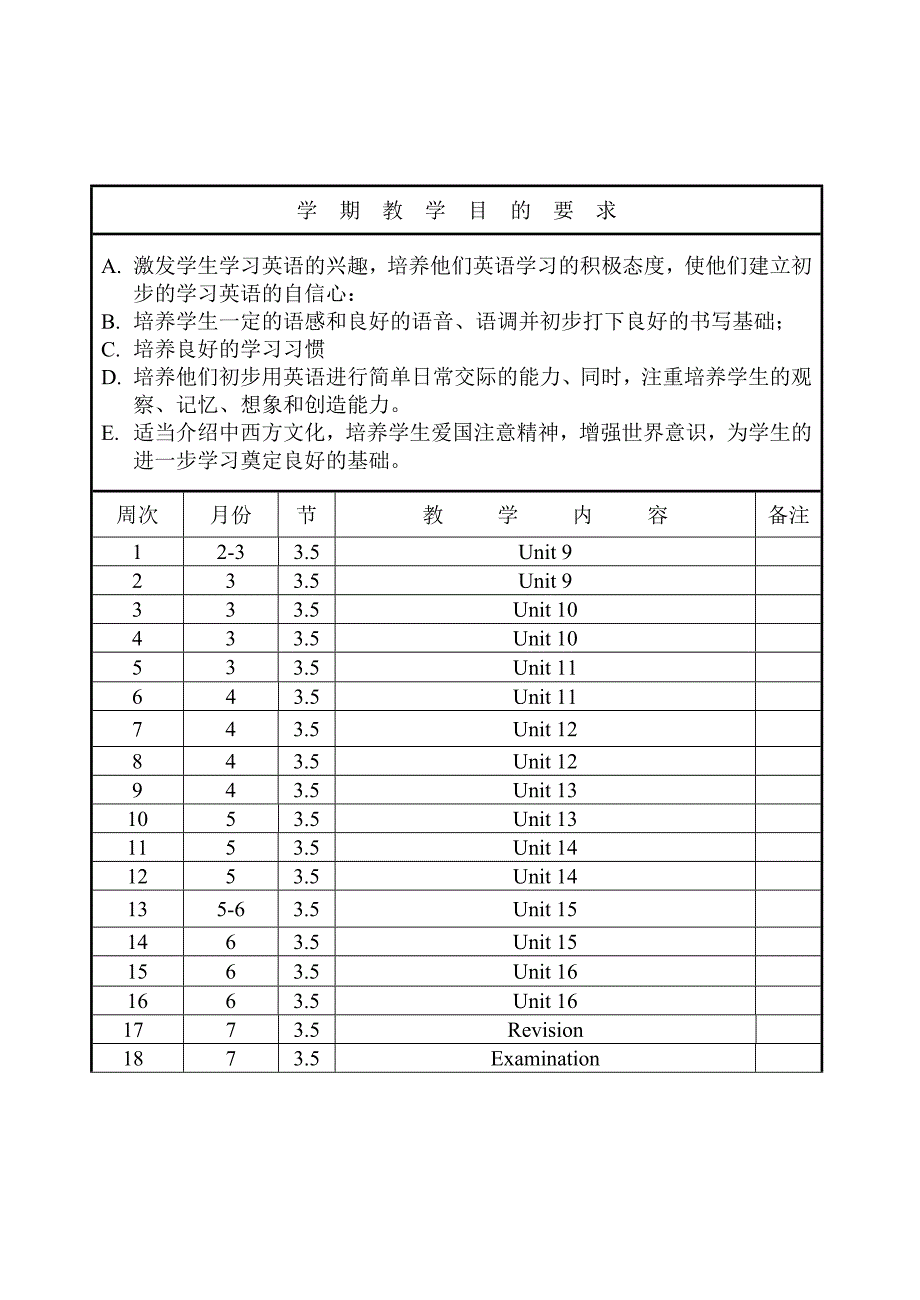 学期教学目的要求_第1页