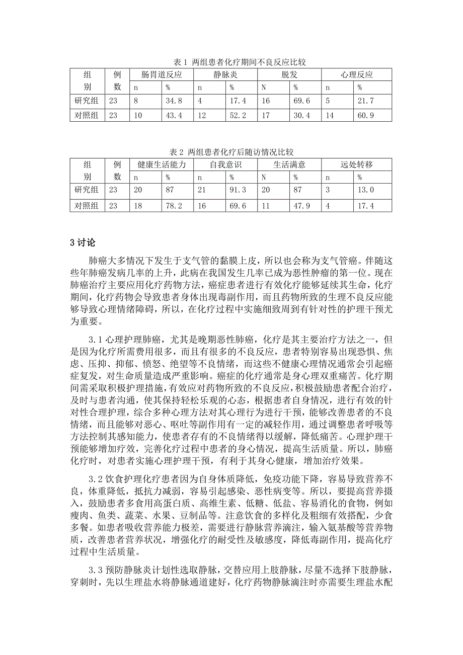 46例肺癌化疗患者的护理观察_第2页