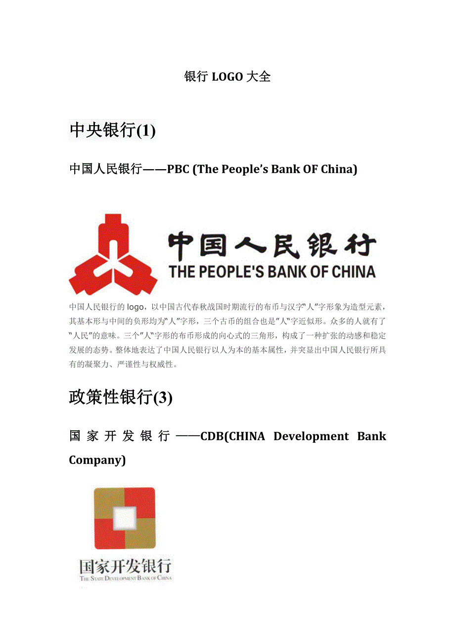 银行LOGO解说大全_第1页