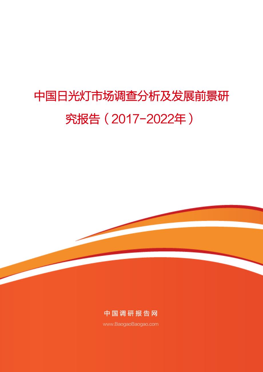 中国日光灯市场调查分析及发展前景研_第1页