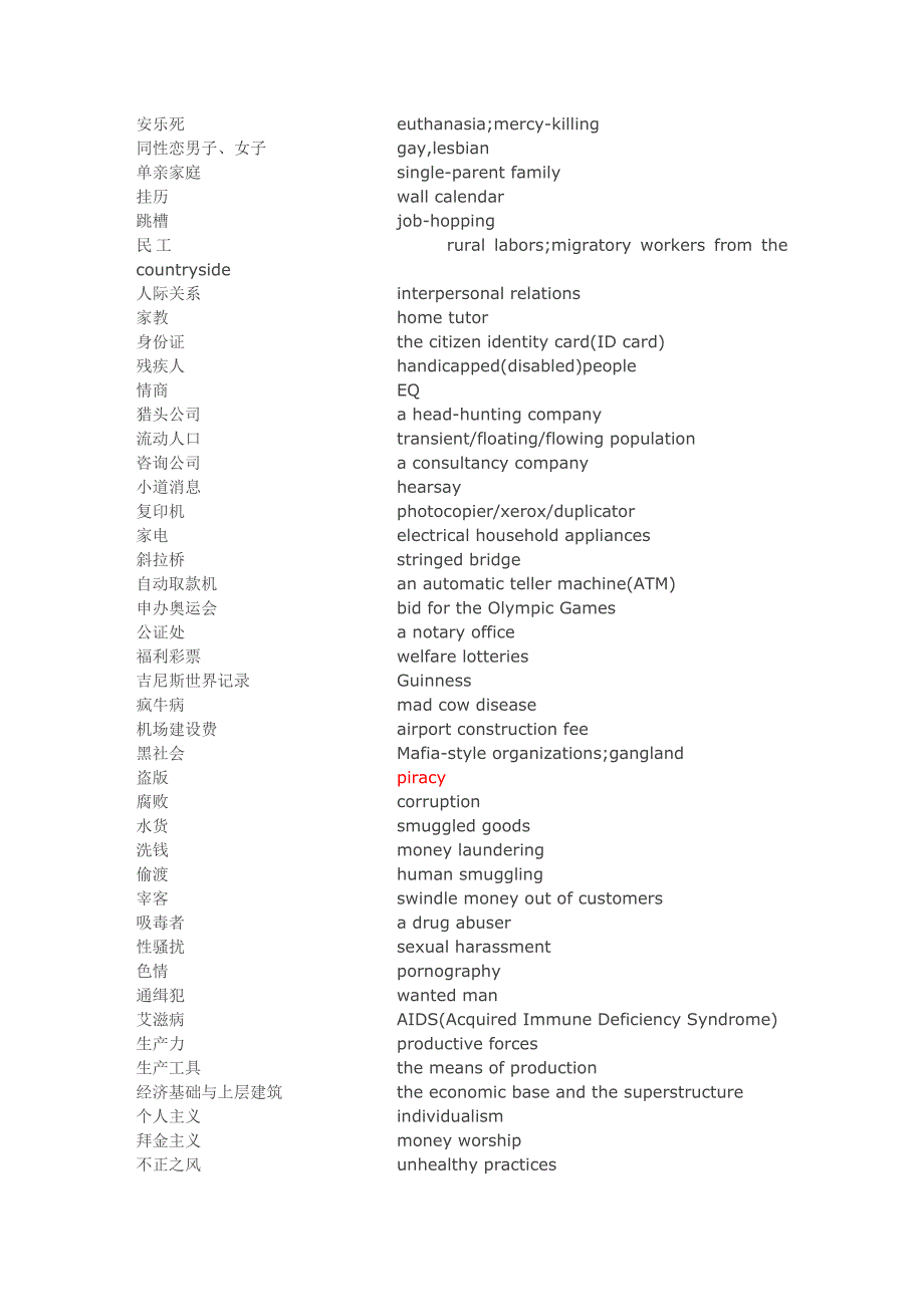 中级口译、高级口译常用词汇、句型_第2页