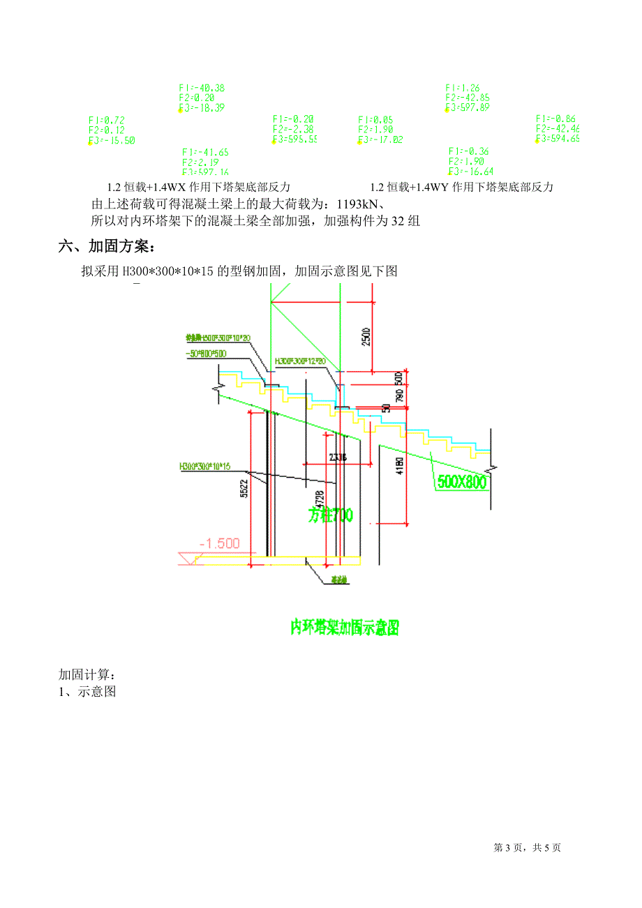 内圈塔架混凝土梁验算及加固 ok_第3页