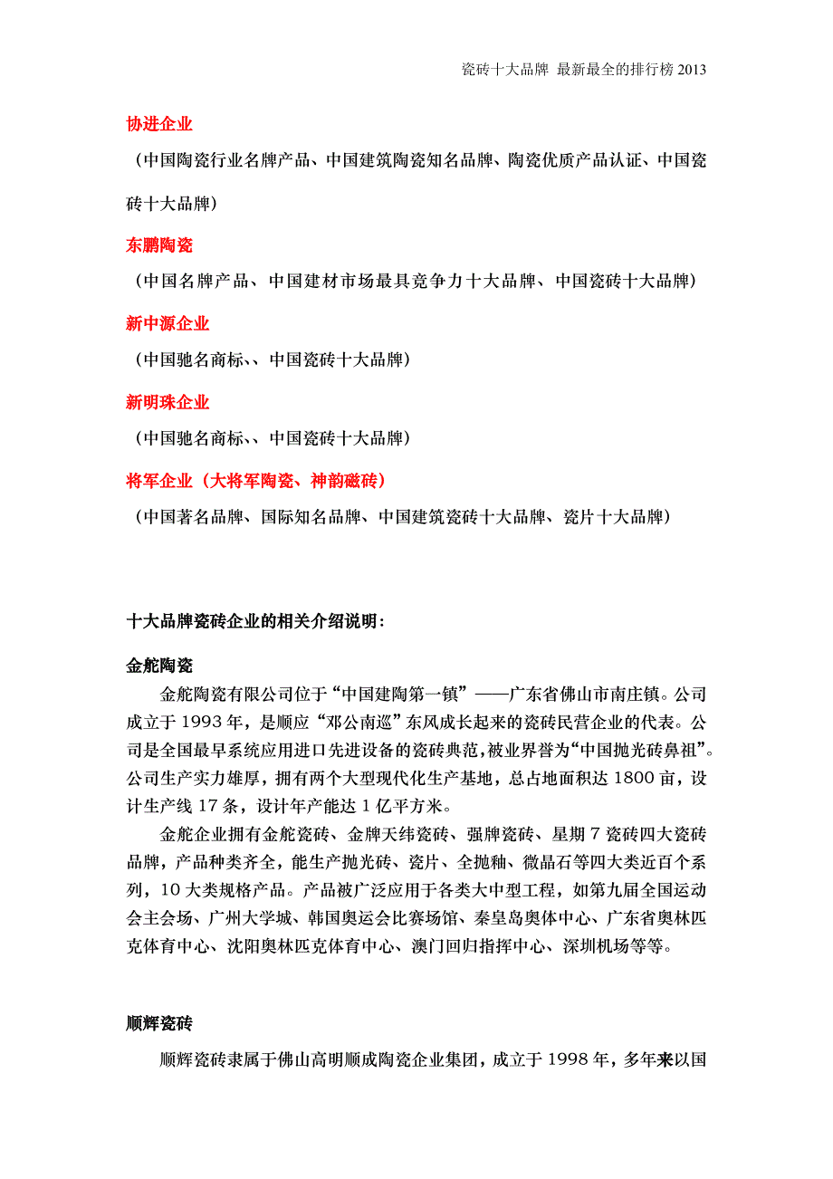 瓷砖十大品牌 最新最全排行榜_第2页