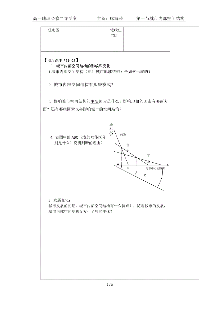 城市空间结构预习案_第2页