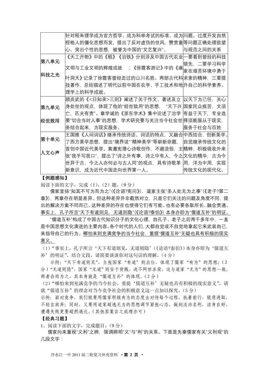 2011湖南高考选做题备考资料_第2页