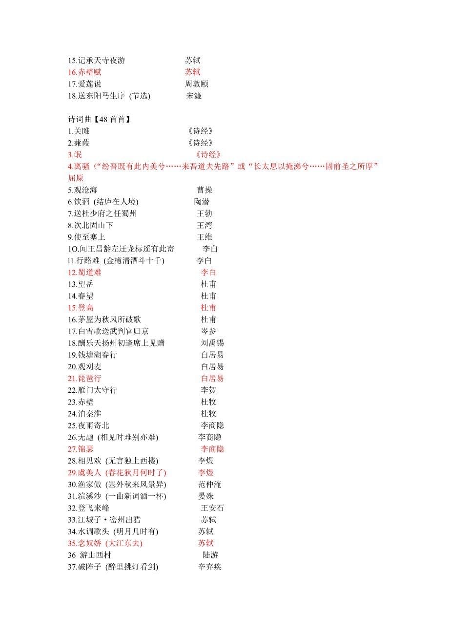 2012广东高考语文考试大纲_第5页