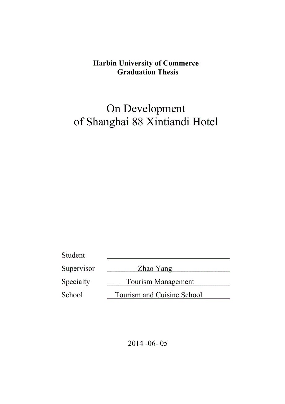 上海88新天地酒店发展模式研究_毕业论文_第2页