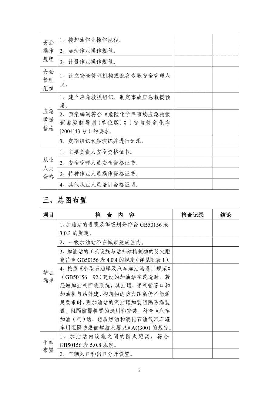 辽宁省局52号文件-加油站检查表_第2页