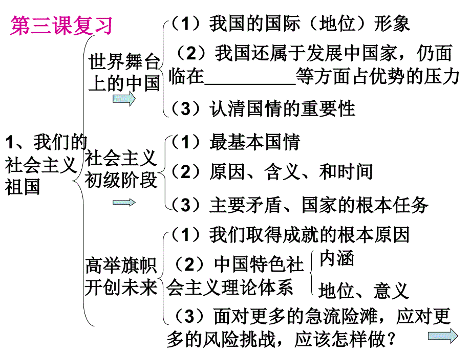 思想品德：第三课《认清基本国情》复习课件(人教新课标版九年级)_第2页