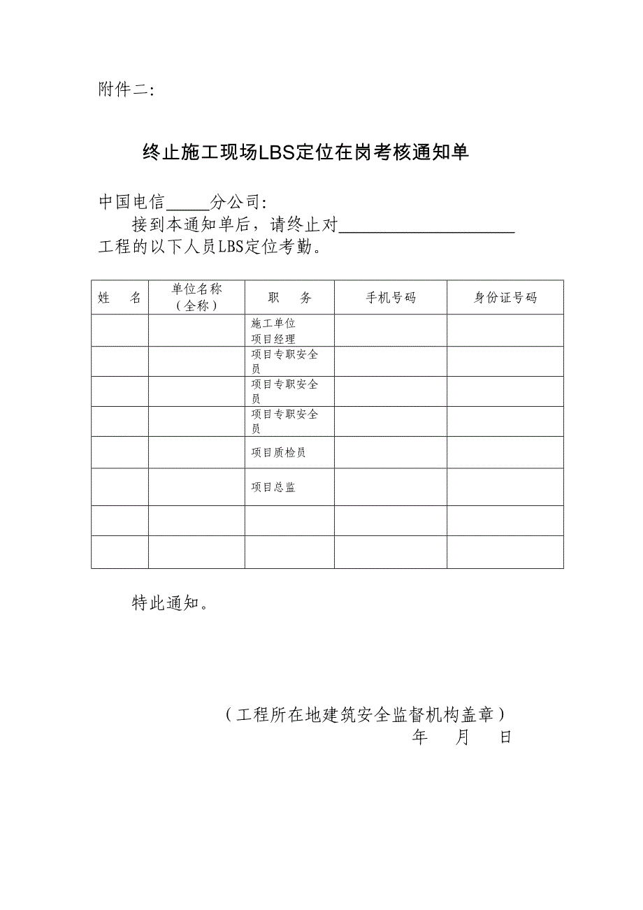 施工现场lbs定位考勤人员申报表（下载）-附件一：_第2页