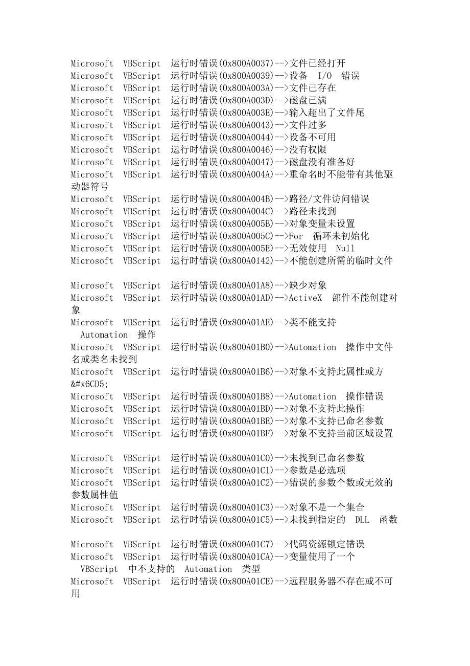 VBSCRIPT代码运行错误大全_第3页