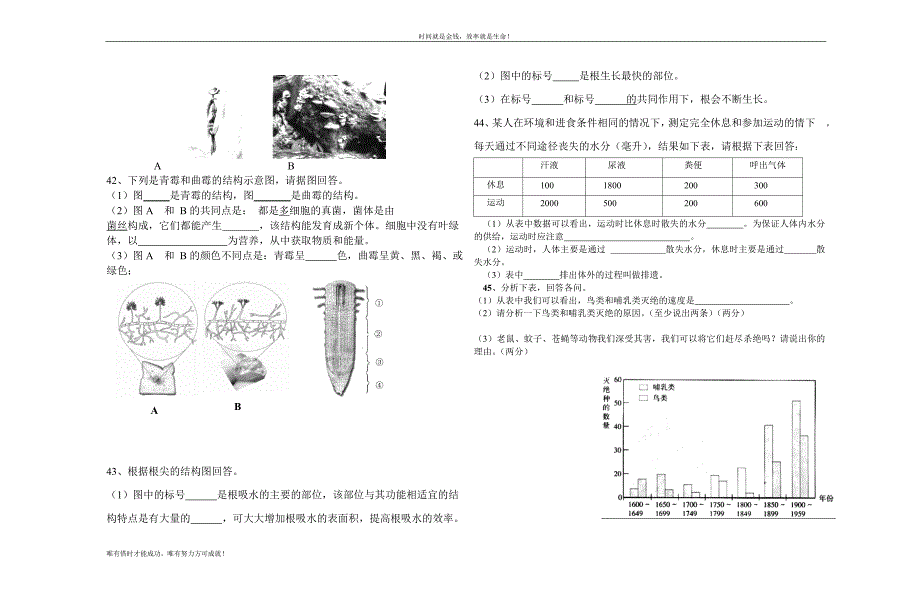 生物毕业会考模拟考试_第3页