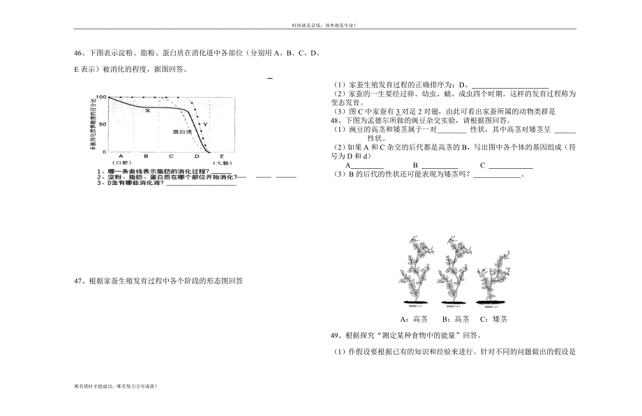 生物毕业会考模拟考试_第4页