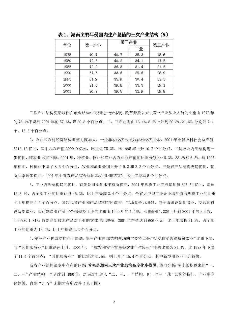 湖南经济结构演变的特点及趋势_第2页