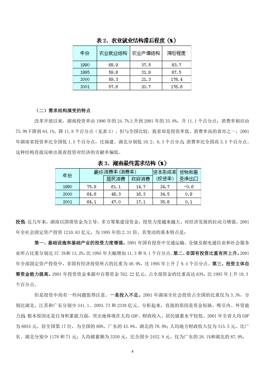 湖南经济结构演变的特点及趋势_第4页