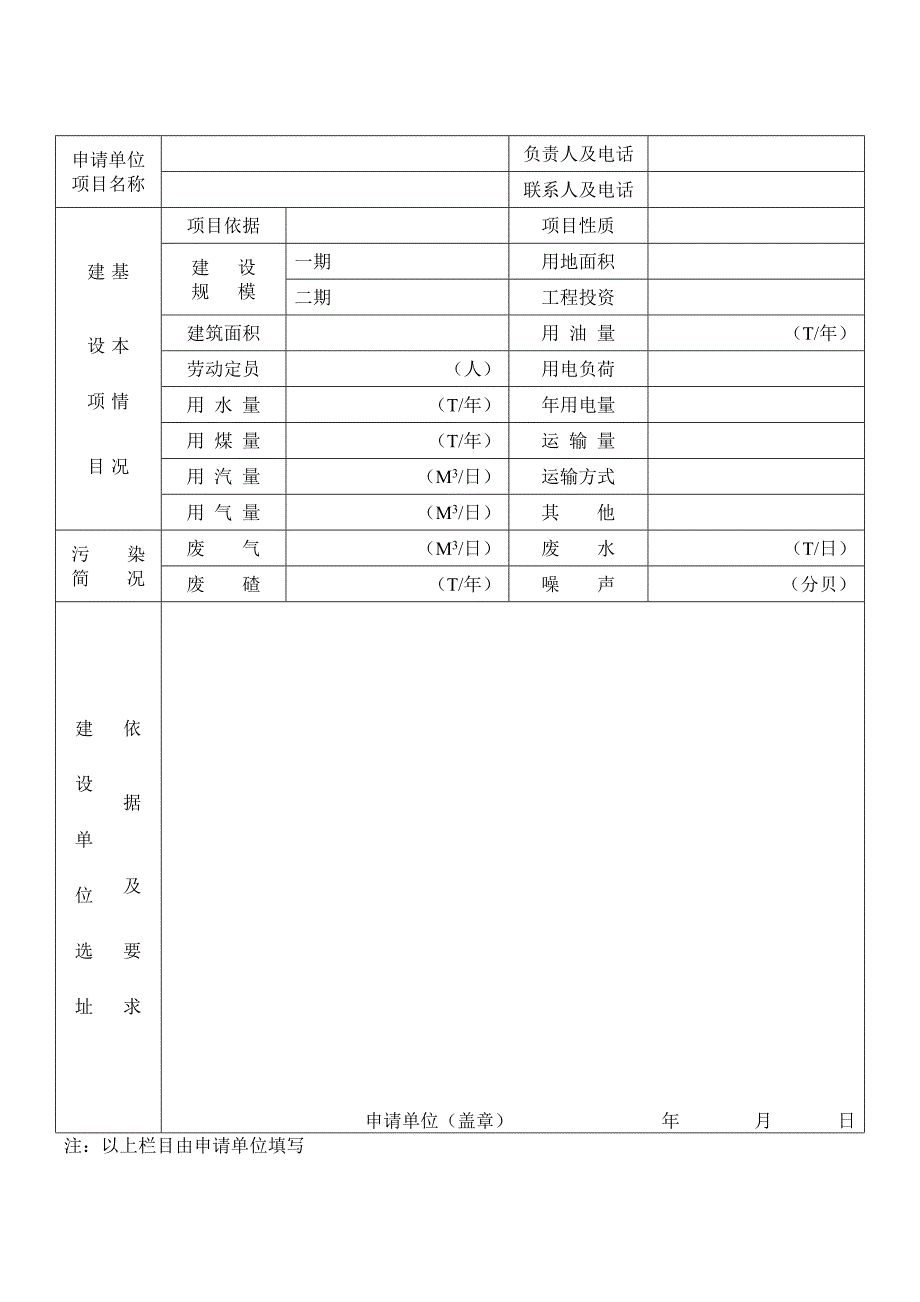 贵州省建设项目选址申请表_第2页