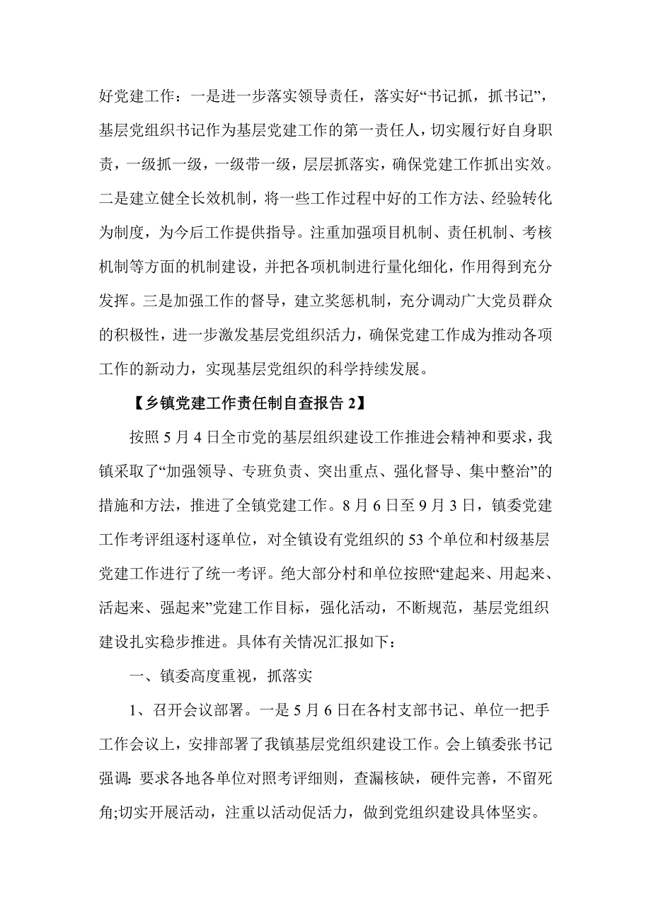 乡镇党建工作责任制自查报告_第4页