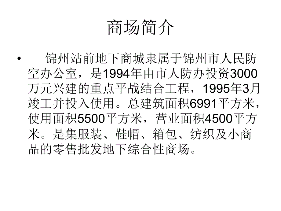 锦州市地下商场店址分析调研交流_第2页